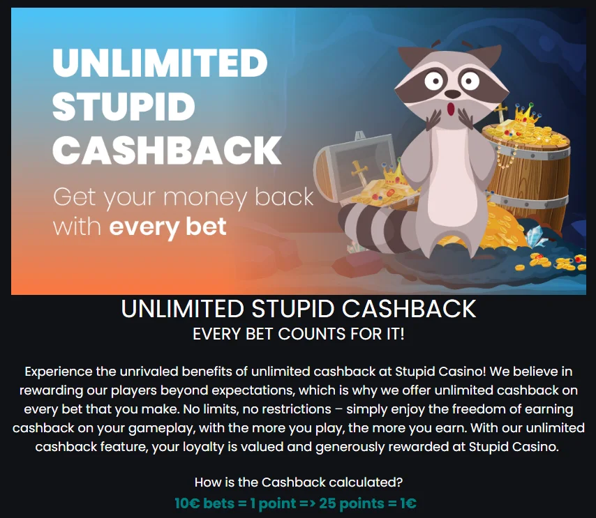 Unlimited Stupid Cashback